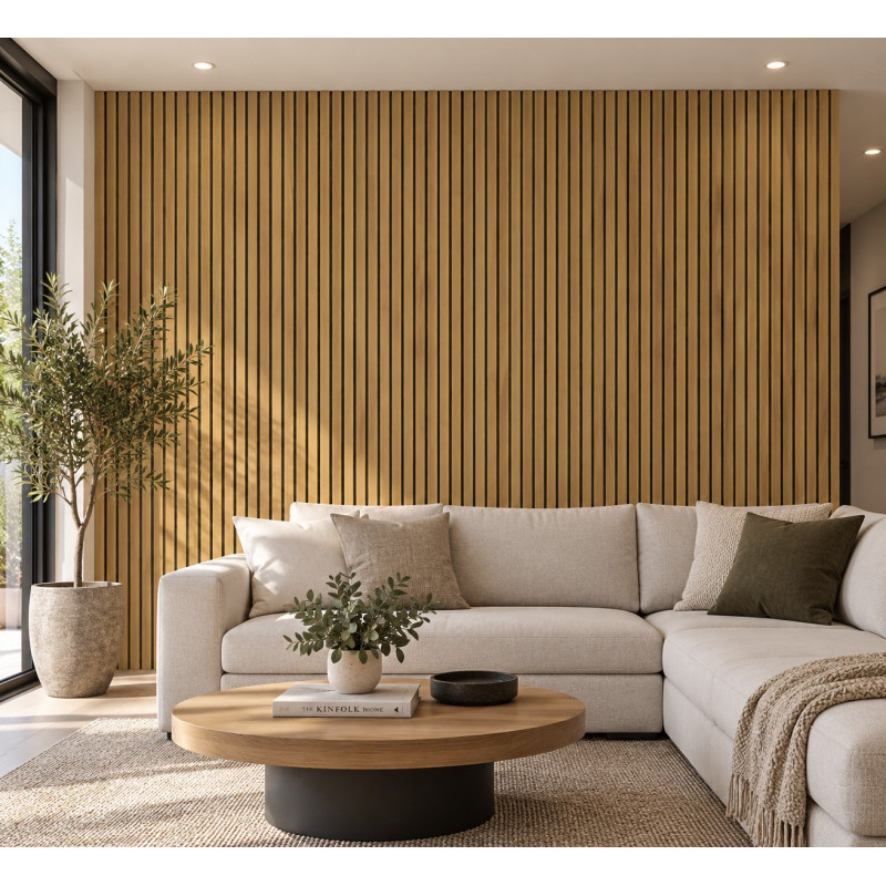 Palillaje PVC Flat Golden 300x2.900x8 mm