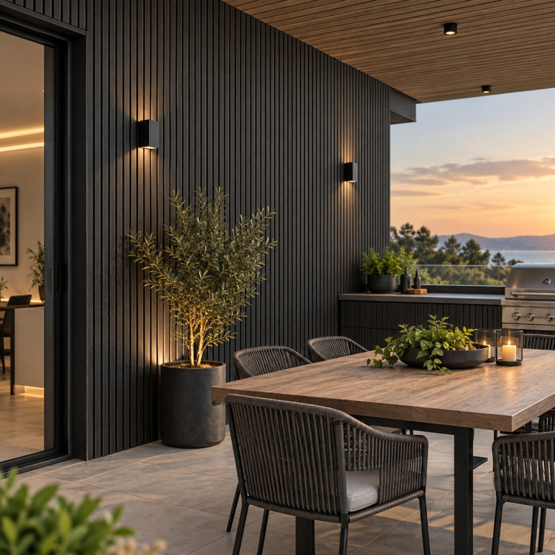 Wall Panel WPC Exterior Black 219x2.900x26 mm