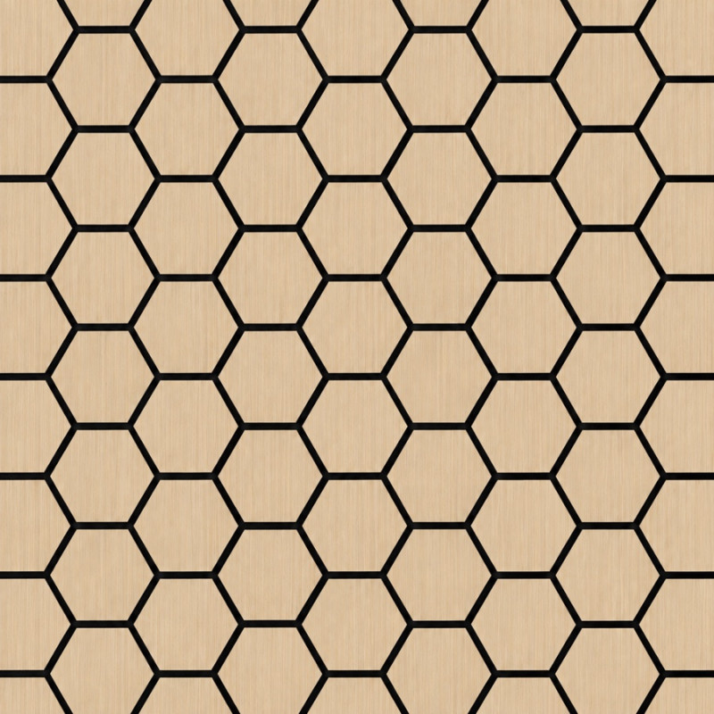 Wall Panel Acústico Hexagonal Natural...